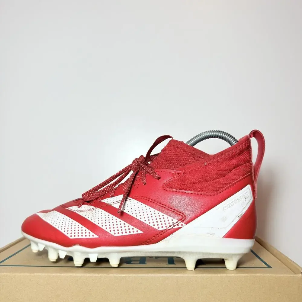Adidas Cleats Size 5.5 Mens 7 Womens Adizero Impact Red White Football Shoes